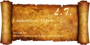 Laskovics Tibor névjegykártya